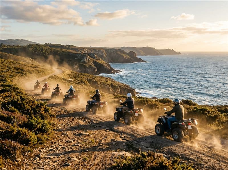Ruta en quads para despedidas de soltero en Sanxenxo